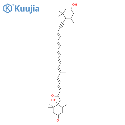 4-Hydroxy-4-[(3E,5E,7E,9E,11E,13E,15E)-18-(4-hydroxy-2,6,6-trimethylcyclohexen-1-yl)-3,7,12,16-tetramethyl-2-oxooctadeca-3,5,7,9,11,13,15-heptaen-17-ynyl]-3,5,5-trimethylcyclohex-2-en-1-one structure
