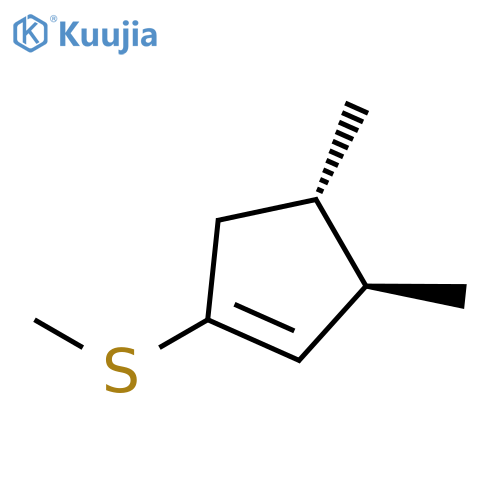 Cyclopentene, 3,4-dimethyl-1-(methylthio)-, (3R,4S)- structure