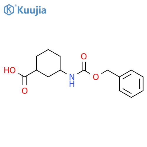 Cyclohexanecarboxylic acid, 3-[[(phenylmethoxy)carbonyl]amino]- structure