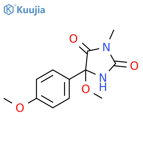 2,4-Imidazolidinedione, 5-methoxy-5-(4-methoxyphenyl)-3-methyl- structure
