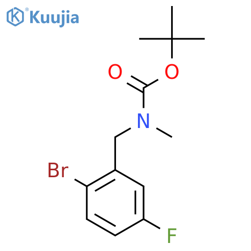 tert-butyl N-(2-bromo-5-fluorophenyl)methyl-N-methylcarbamate structure