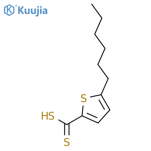2-Thiophenecarbodithioic acid, 5-hexyl- structure