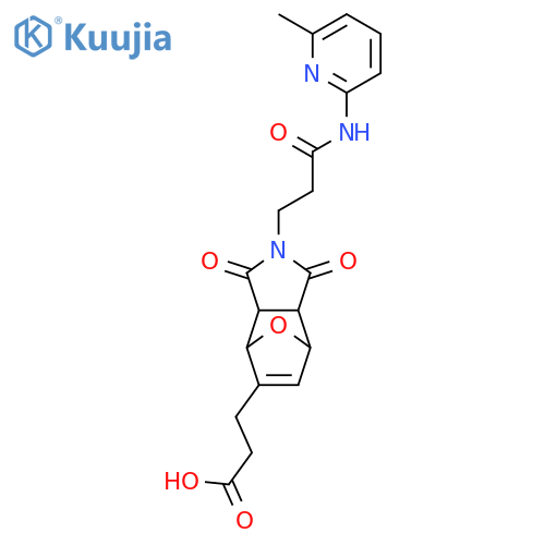 4,7-Epoxy-1H-isoindole-5-propanoic acid, 2,3,3a,4,7,7a-hexahydro-2-[3-[(6-methyl-2-pyridinyl)amino]-3-oxopropyl]-1,3-dioxo-, (3aR,4S,7S,7aS)-rel- structure