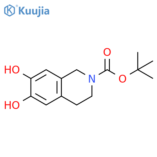 tert-butyl 6,7-dihydroxy-1,2,3,4-tetrahydroisoquinoline-2-carboxylate structure