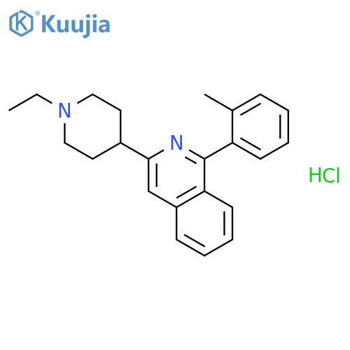 Isoquinoline, 3-(1-ethyl-4-piperidinyl)-1-(2-methylphenyl)-, hydrochloride structure