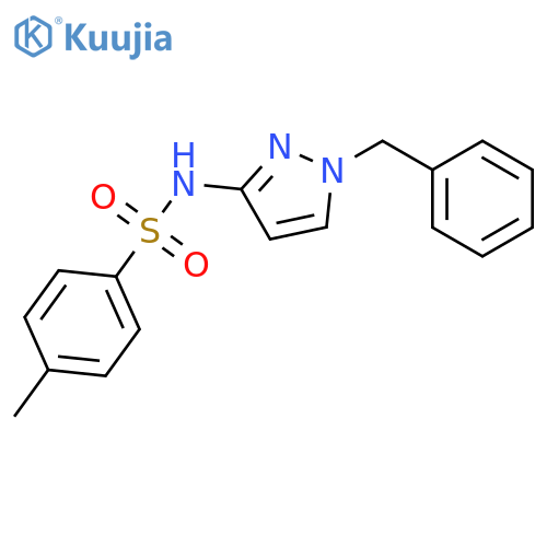 Benzenesulfonamide, 4-methyl-N-[1-(phenylmethyl)-1H-pyrazol-3-yl]- structure
