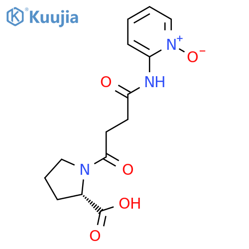 L-Proline, 1-[4-[(1-oxido-2-pyridinyl)amino]-1,4-dioxobutyl]- structure