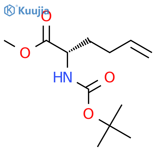 5-Hexenoic acid, 2-[[(1,1-dimethylethoxy)carbonyl]amino]-, methyl ester,(2S)- structure