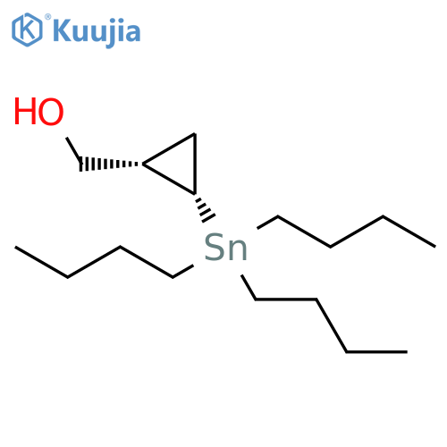 Cyclopropanemethanol, 2-(tributylstannyl)-, (1S-cis)- structure