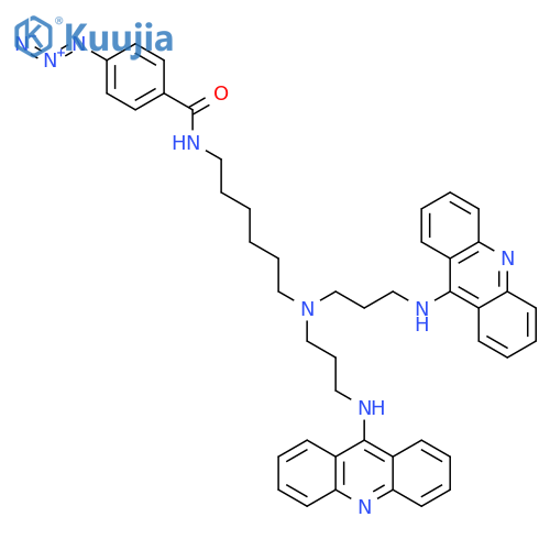 Benzamide, 4-azido-N-[6-[bis[3-(9-acridinylamino)propyl]amino]hexyl]- structure