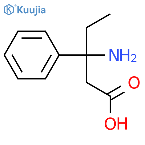 3-amino-3-phenylpentanoic acid structure