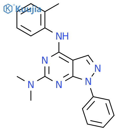 N6,N6-dimethyl-N4-(2-methylphenyl)-1-phenyl-1H-pyrazolo3,4-dpyrimidine-4,6-diamine structure