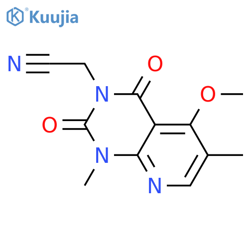 2-{5-methoxy-1,6-dimethyl-2,4-dioxo-1H,2H,3H,4H-pyrido2,3-dpyrimidin-3-yl}acetonitrile structure