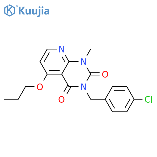 3-(4-chlorophenyl)methyl-1-methyl-5-propoxy-1H,2H,3H,4H-pyrido2,3-dpyrimidine-2,4-dione structure