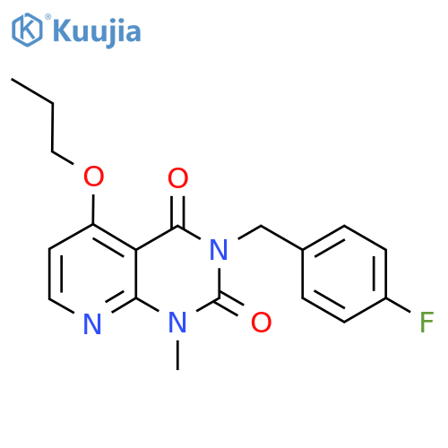 3-(4-fluorophenyl)methyl-1-methyl-5-propoxy-1H,2H,3H,4H-pyrido2,3-dpyrimidine-2,4-dione structure