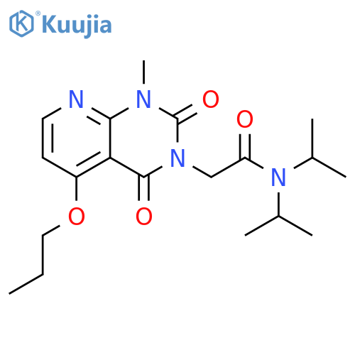 2-{1-methyl-2,4-dioxo-5-propoxy-1H,2H,3H,4H-pyrido2,3-dpyrimidin-3-yl}-N,N-bis(propan-2-yl)acetamide structure
