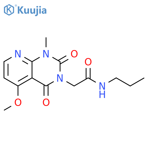 2-{5-methoxy-1-methyl-2,4-dioxo-1H,2H,3H,4H-pyrido2,3-dpyrimidin-3-yl}-N-propylacetamide structure
