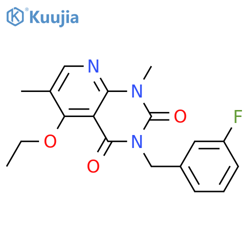 5-ethoxy-3-(3-fluorophenyl)methyl-1,6-dimethyl-1H,2H,3H,4H-pyrido2,3-dpyrimidine-2,4-dione structure