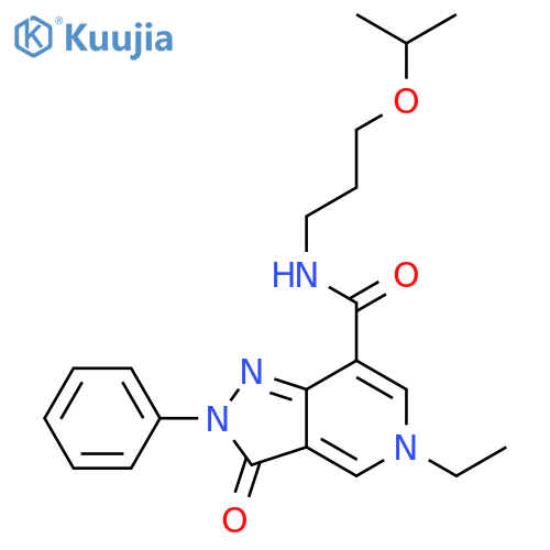 5-ethyl-3-oxo-2-phenyl-N-3-(propan-2-yloxy)propyl-2H,3H,5H-pyrazolo4,3-cpyridine-7-carboxamide structure