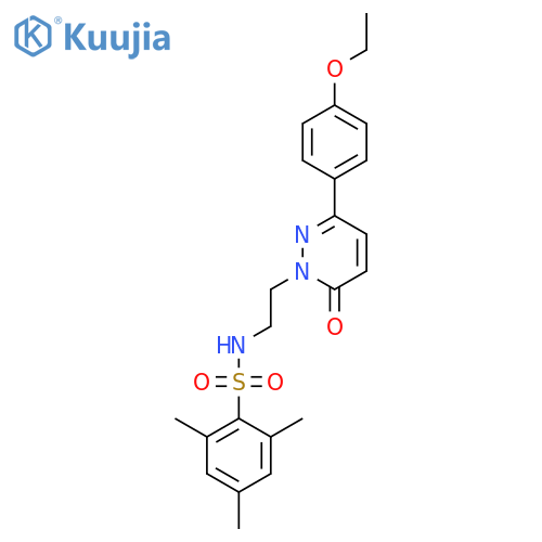 N-{2-3-(4-ethoxyphenyl)-6-oxo-1,6-dihydropyridazin-1-ylethyl}-2,4,6-trimethylbenzene-1-sulfonamide structure