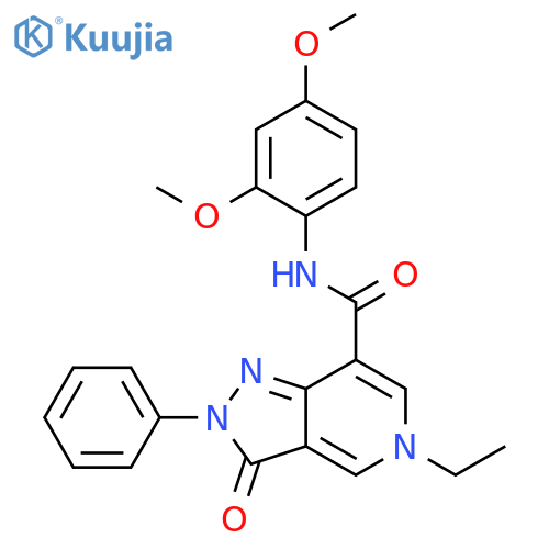 N-(2,4-dimethoxyphenyl)-5-ethyl-3-oxo-2-phenyl-2H,3H,5H-pyrazolo4,3-cpyridine-7-carboxamide structure