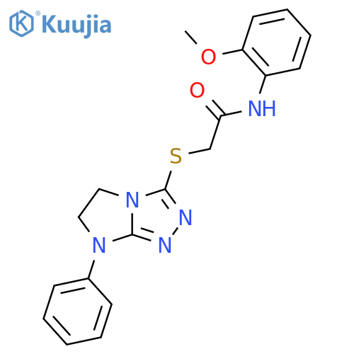 N-(2-methoxyphenyl)-2-({7-phenyl-5H,6H,7H-imidazo2,1-c1,2,4triazol-3-yl}sulfanyl)acetamide structure