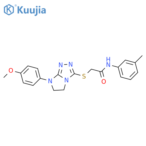 2-{7-(4-methoxyphenyl)-5H,6H,7H-imidazo2,1-c1,2,4triazol-3-ylsulfanyl}-N-(3-methylphenyl)acetamide structure