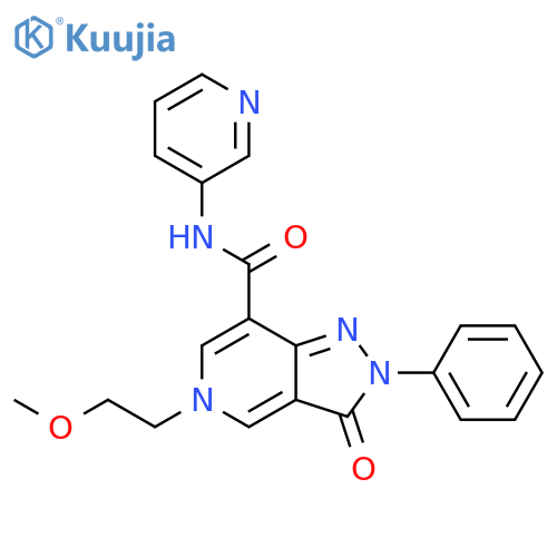 5-(2-methoxyethyl)-3-oxo-2-phenyl-N-(pyridin-3-yl)-2H,3H,5H-pyrazolo4,3-cpyridine-7-carboxamide structure