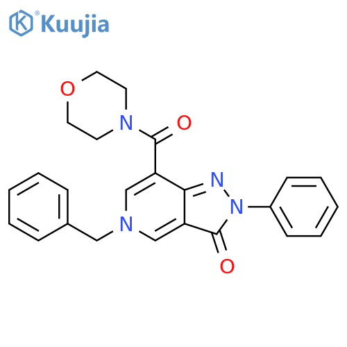 5-benzyl-7-(morpholine-4-carbonyl)-2-phenyl-2H,3H,5H-pyrazolo4,3-cpyridin-3-one structure