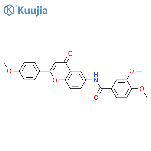 3,4-dimethoxy-N-2-(4-methoxyphenyl)-4-oxo-4H-chromen-6-ylbenzamide structure