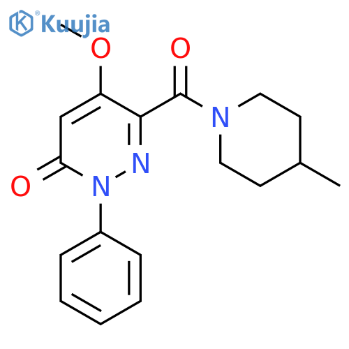 5-methoxy-6-(4-methylpiperidine-1-carbonyl)-2-phenyl-2,3-dihydropyridazin-3-one structure