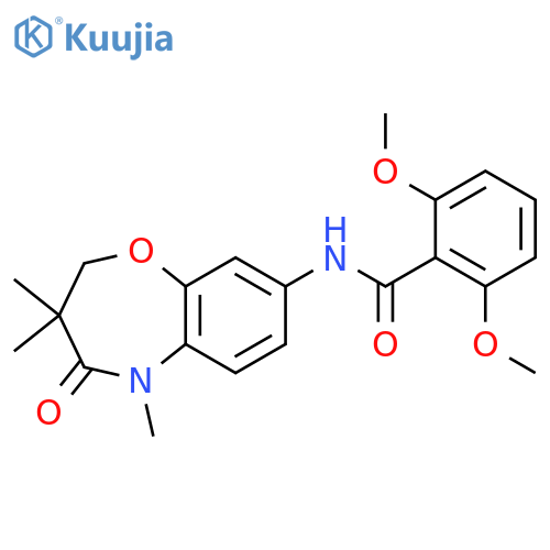 2,6-dimethoxy-N-(3,3,5-trimethyl-4-oxo-2,3,4,5-tetrahydro-1,5-benzoxazepin-8-yl)benzamide structure