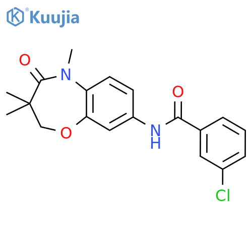 3-chloro-N-(3,3,5-trimethyl-4-oxo-2,3,4,5-tetrahydro-1,5-benzoxazepin-8-yl)benzamide structure