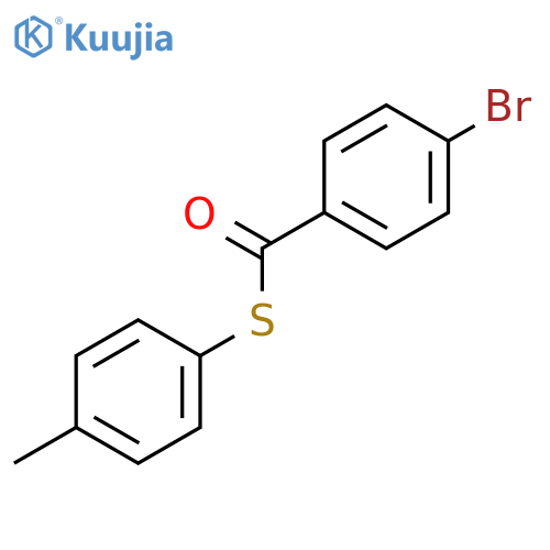 Benzenecarbothioic acid, 4-bromo-, S-(4-methylphenyl) ester structure