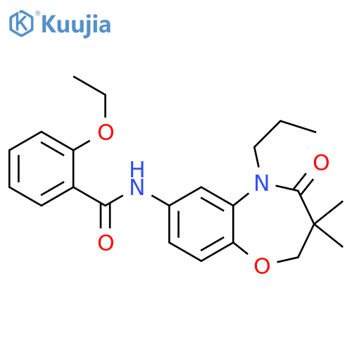 N-(3,3-dimethyl-4-oxo-5-propyl-2,3,4,5-tetrahydro-1,5-benzoxazepin-7-yl)-2-ethoxybenzamide structure