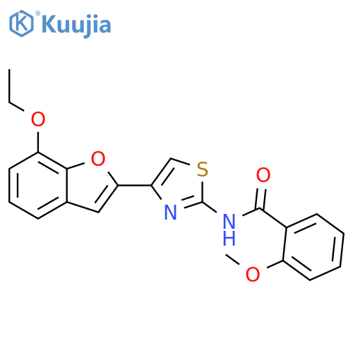 N-4-(7-ethoxy-1-benzofuran-2-yl)-1,3-thiazol-2-yl-2-methoxybenzamide structure