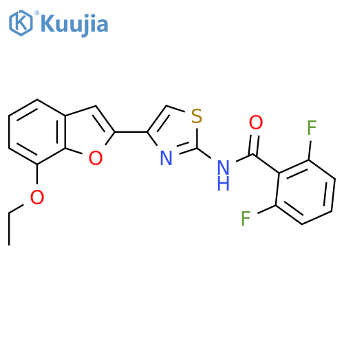 N-4-(7-ethoxy-1-benzofuran-2-yl)-1,3-thiazol-2-yl-2,6-difluorobenzamide structure