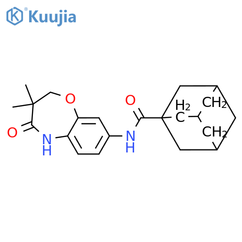 N-(3,3-dimethyl-4-oxo-2,5-dihydro-1,5-benzoxazepin-8-yl)adamantane-1-carboxamide structure