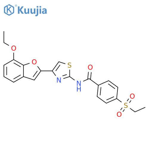 4-(ethanesulfonyl)-N-4-(7-ethoxy-1-benzofuran-2-yl)-1,3-thiazol-2-ylbenzamide structure