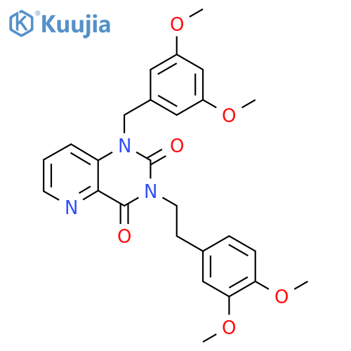 3-2-(3,4-dimethoxyphenyl)ethyl-1-(3,5-dimethoxyphenyl)methyl-1H,2H,3H,4H-pyrido3,2-dpyrimidine-2,4-dione structure