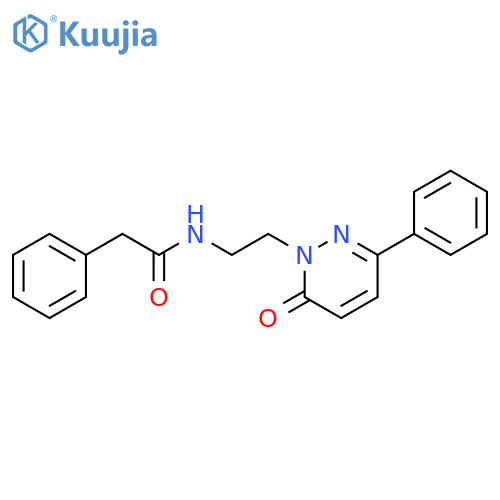 N-2-(6-oxo-3-phenyl-1,6-dihydropyridazin-1-yl)ethyl-2-phenylacetamide structure