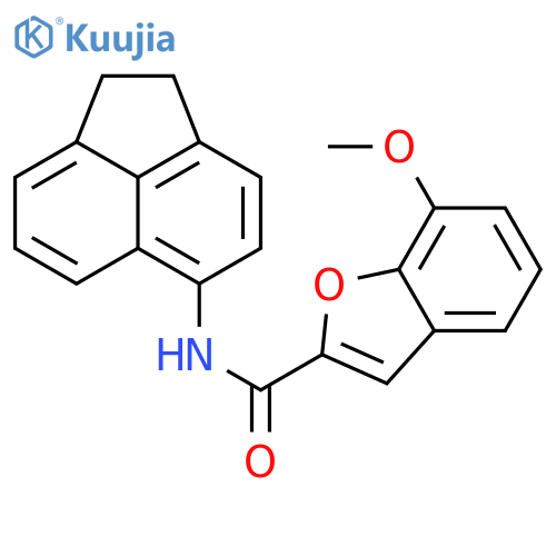 N-(1,2-dihydroacenaphthylen-5-yl)-7-methoxy-1-benzofuran-2-carboxamide structure