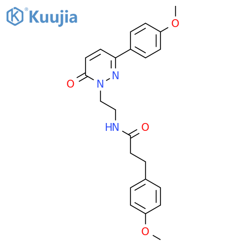 3-(4-methoxyphenyl)-N-{2-3-(4-methoxyphenyl)-6-oxo-1,6-dihydropyridazin-1-ylethyl}propanamide structure