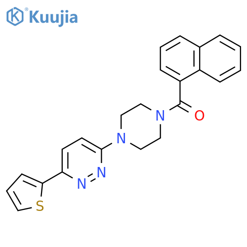 3-4-(naphthalene-1-carbonyl)piperazin-1-yl-6-(thiophen-2-yl)pyridazine structure