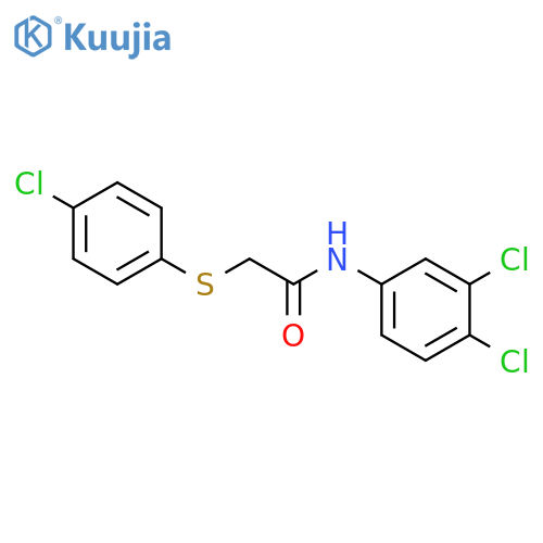 2-((4-Chlorophenyl)thio)-N-(3,4-dichlorophenyl)acetamide structure