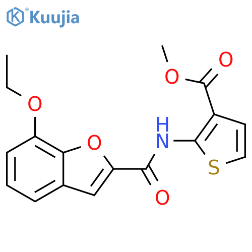 methyl 2-(7-ethoxy-1-benzofuran-2-amido)thiophene-3-carboxylate structure
