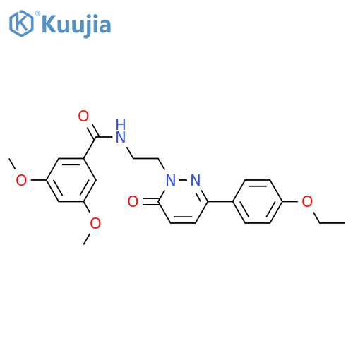 N-{2-3-(4-ethoxyphenyl)-6-oxo-1,6-dihydropyridazin-1-ylethyl}-3,5-dimethoxybenzamide structure