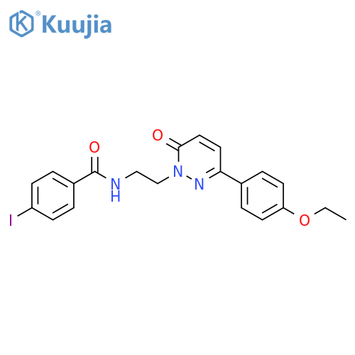 N-{2-3-(4-ethoxyphenyl)-6-oxo-1,6-dihydropyridazin-1-ylethyl}-4-iodobenzamide structure