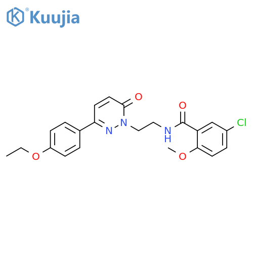 5-chloro-N-{2-3-(4-ethoxyphenyl)-6-oxo-1,6-dihydropyridazin-1-ylethyl}-2-methoxybenzamide structure