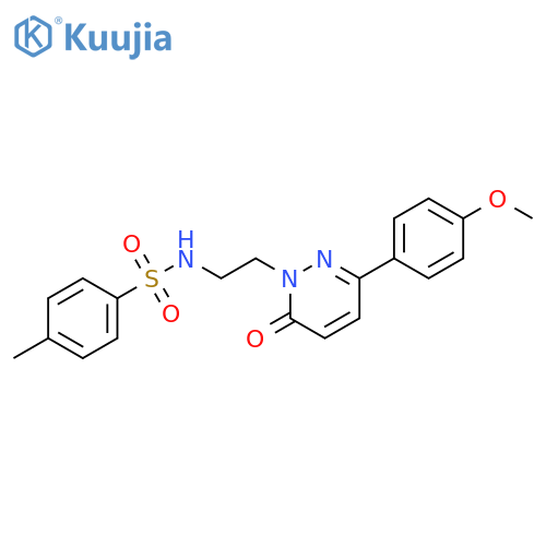N-{2-3-(4-methoxyphenyl)-6-oxo-1,6-dihydropyridazin-1-ylethyl}-4-methylbenzene-1-sulfonamide structure